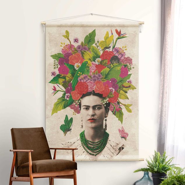 gobeläng modern Frida Kahlo - Flower Portrait