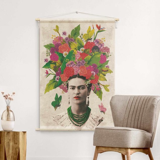 gobelänger Frida Kahlo - Flower Portrait
