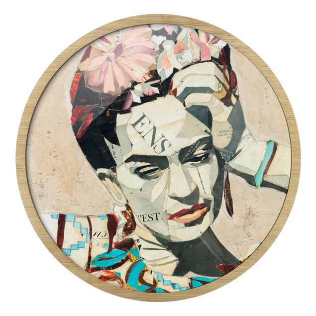 Tavlor porträtt Frida Kahlo - Collage No.1