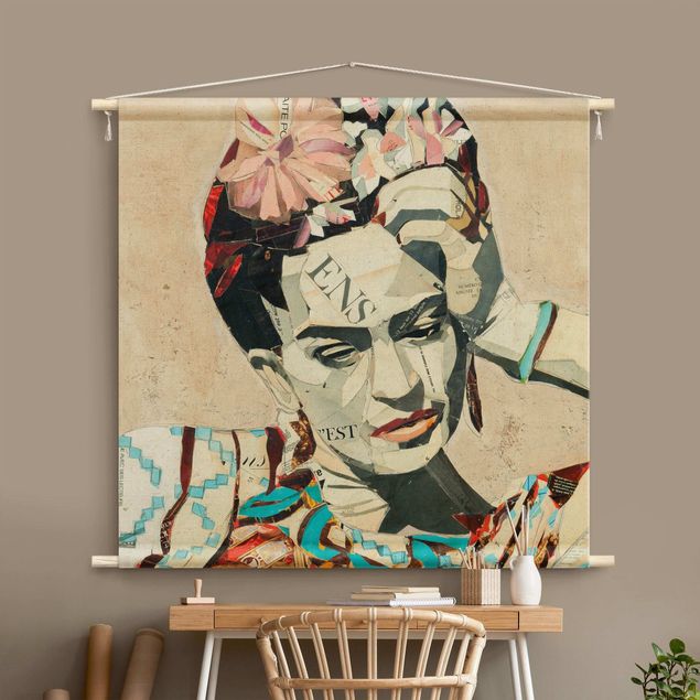 Väggbonad XXL Frida Kahlo - Collage No.1