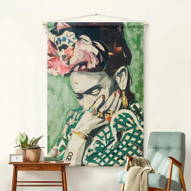 Modern väggbonad Frida Kahlo - Collage No.3