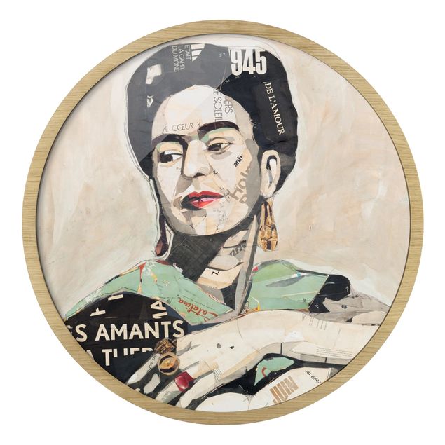 Tavlor porträtt Frida Kahlo - Collage No.4