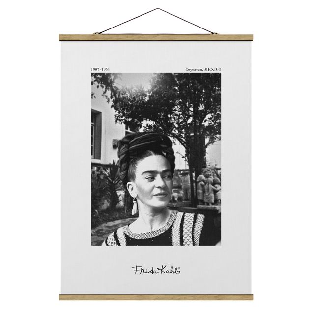 Tavlor modernt Frida Kahlo Photograph Portrait In The Garden