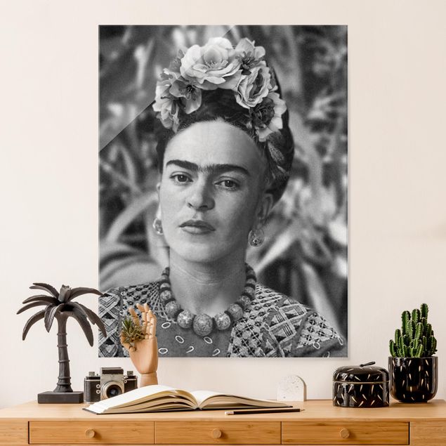 Konstutskrifter Frida Kahlo Photograph Portrait With Flower Crown