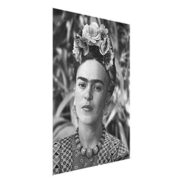 Tavlor porträtt Frida Kahlo Photograph Portrait With Flower Crown