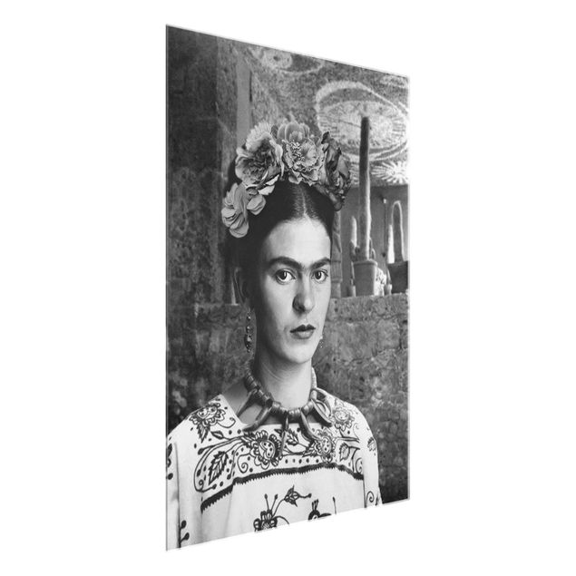 Tavlor porträtt Frida Kahlo Photograph Portrait With Cacti
