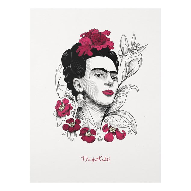 Tavlor Frida Kahlo Frida Kahlo Portrait With Flowers