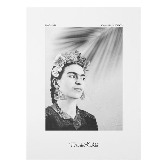 Tavlor svart och vitt Frida Kahlo Portrait With Jewellery