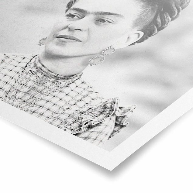 Tavlor svart och vitt Frida Kahlo Portrait