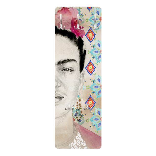 Garderobe - Frida mit rosa Blüten I