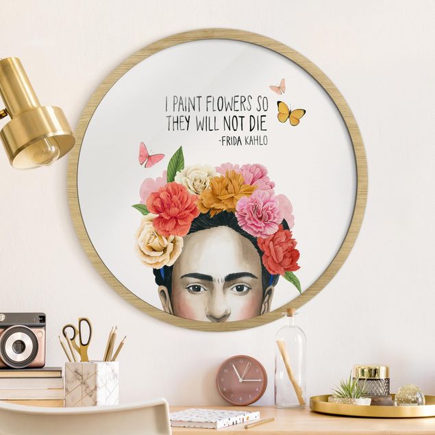 Tavlor med ram ordspråk Frida's Thoughts - Flowers