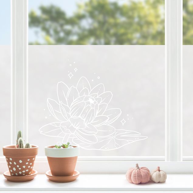 Fönsterdekaler blommor  Sparkling Water Lily