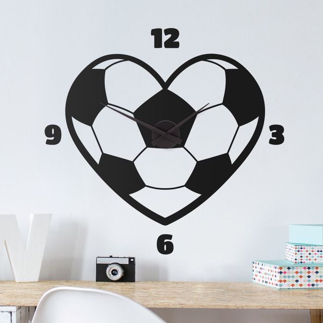 Autocolantes de parede futebol Football clock