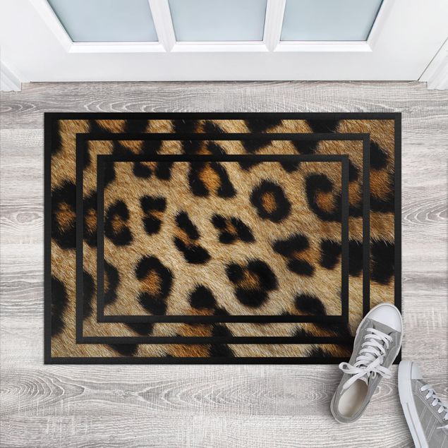 djurmönstrad matta Bright Leopard skin