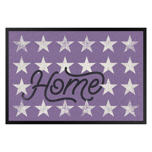 Dörrmattor rolig Home Stars Lilac