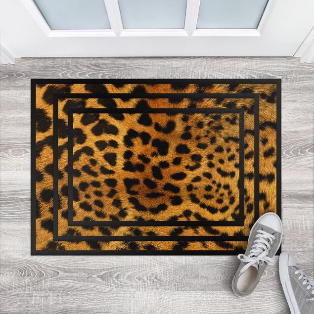 djurmönstrad matta Serval Cat Fur