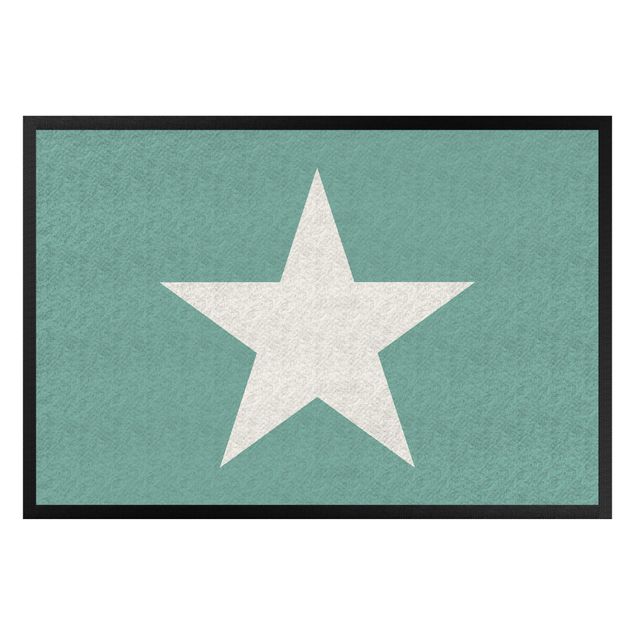 Dörrmattor stjärnor Star In Turquoise