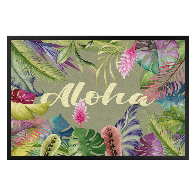 Dörrmattor blommor  Tropical Aloha