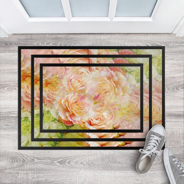 modern matta Watercolour Pastel Rose