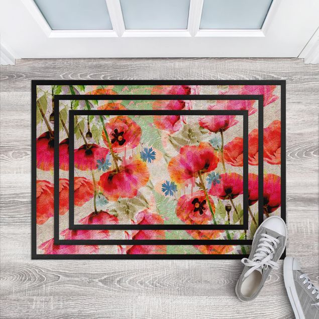 modern matta vardagsrum Watercolour Poppies