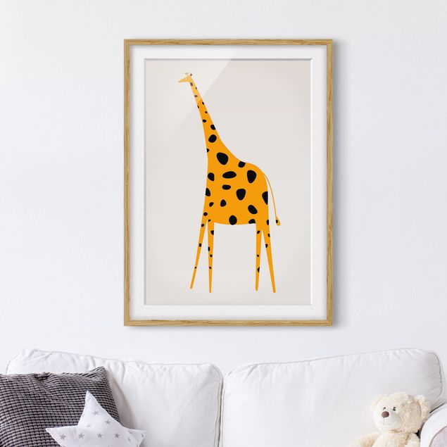 Inredning av barnrum Yellow Giraffe
