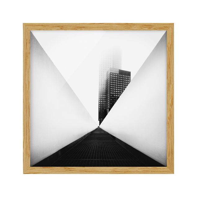 Tavlor industriell Geometrical Architecture Study Black And White