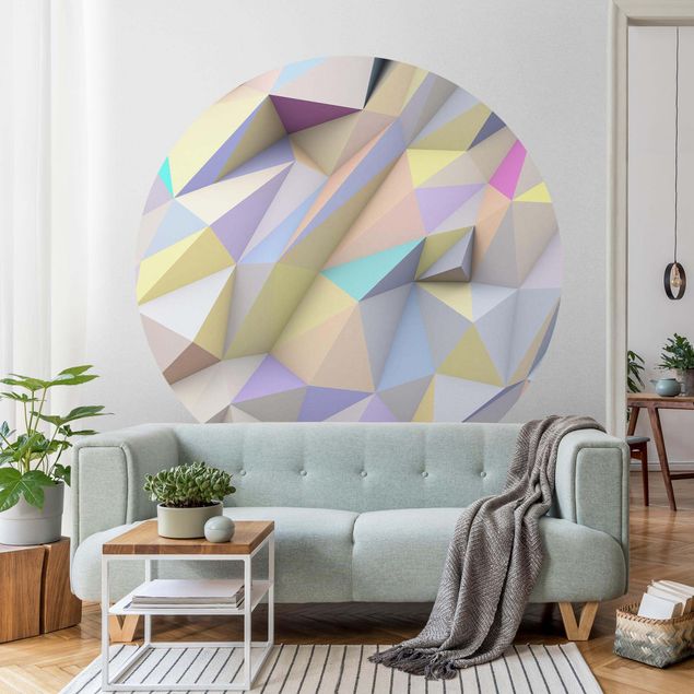Kök dekoration Geometric Pastel Triangles In 3D