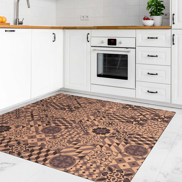 modern matta vardagsrum Geometrical Tile Mix Purple