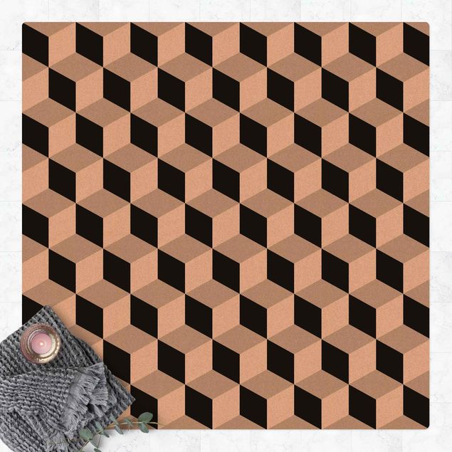 Kök dekoration Geometrical Tile Mix Cubes Black