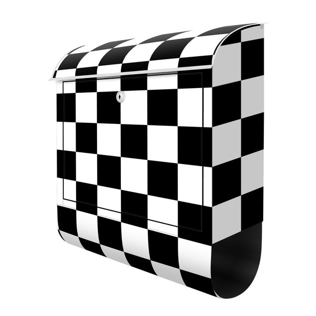 Brevlådor Geometrical Pattern Chessboard Black And White