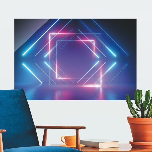 Tavlor modernt Geometrical Neon Light