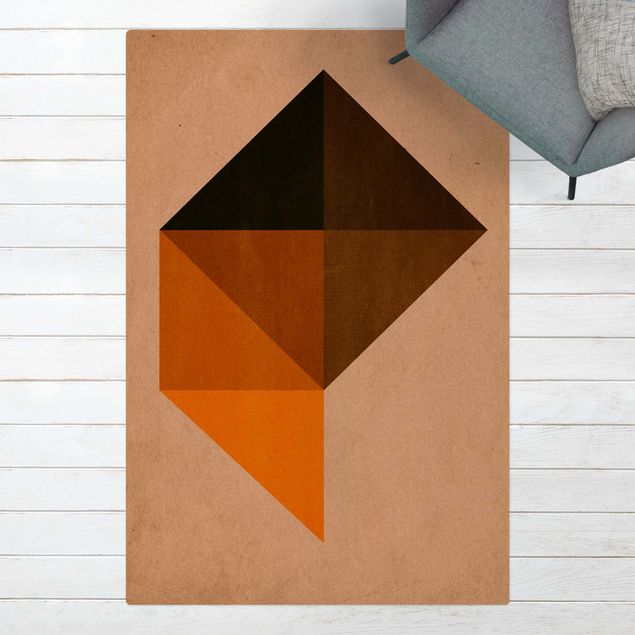 orange mattor Geometrical Trapezoid