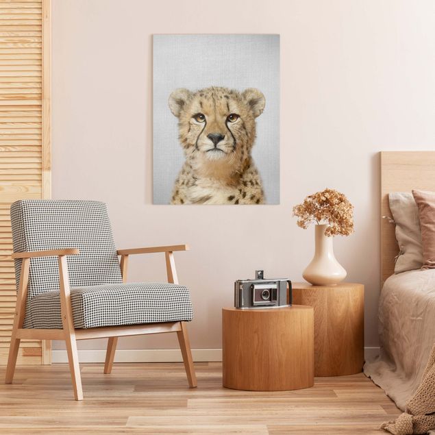 Canvastavlor svart och vitt Cheetah Gerald