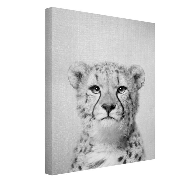 Canvastavlor djur Cheetah Gerald Black And White