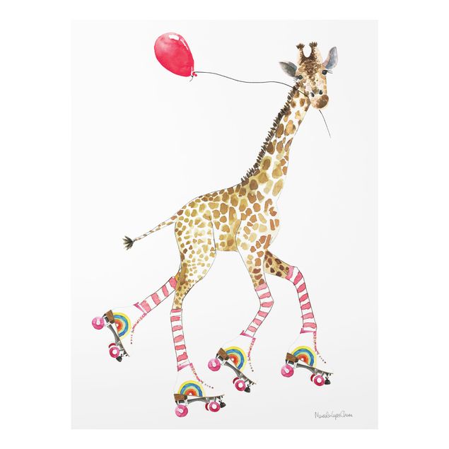 Tavlor djur Giraffe on a joy ride