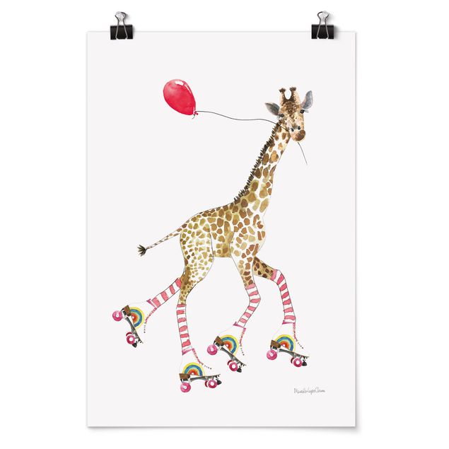 Tavlor modernt Giraffe on a joy ride