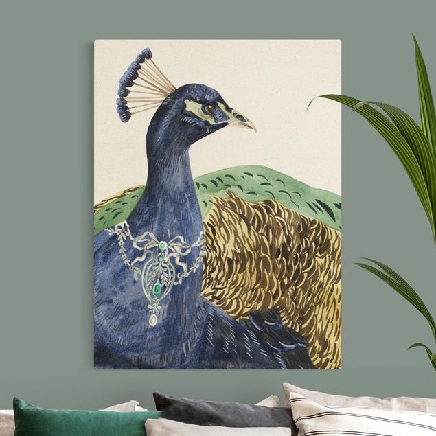 Canvastavlor fåglar Glamorous Peacock