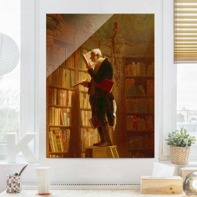 Konststilar Romantik Carl Spitzweg - The Bookworm (Detail)