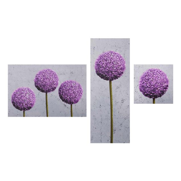 Tavlor blommor  Allium Round-Headed Flower
