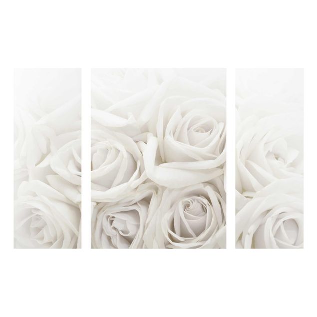 Glastavlor blommor  White Roses