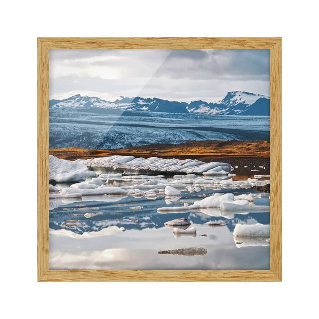 Tavlor med ram landskap Glacier Lagoon