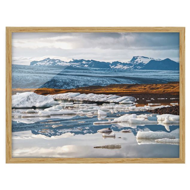 Tavlor med ram landskap Glacier Lagoon