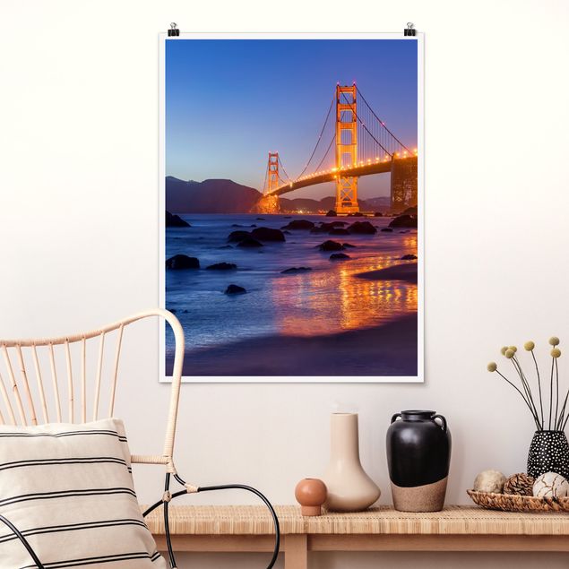 Kök dekoration Golden Gate Bridge At Dusk