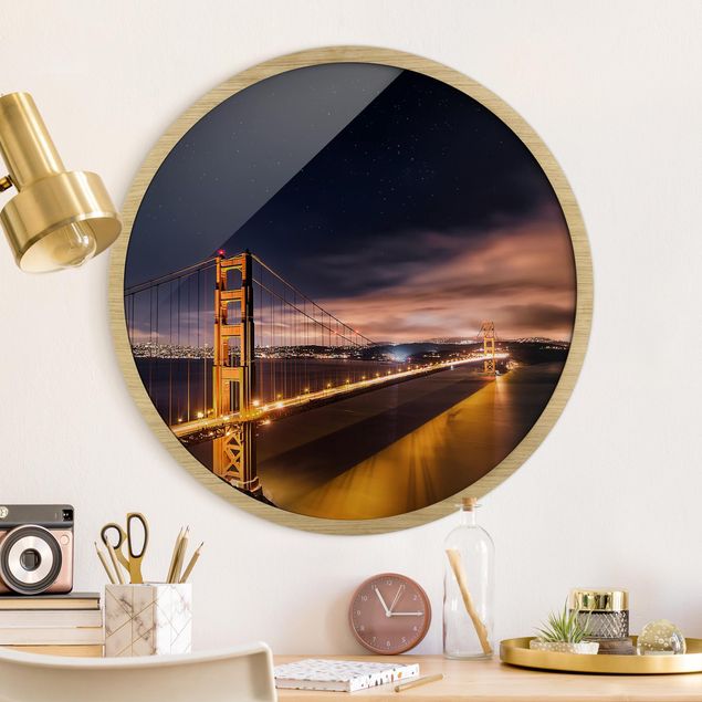 Tavlor arkitektur och skyline Golden Gate to Stars