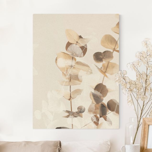 Kök dekoration Golden Eucalyptus With White II