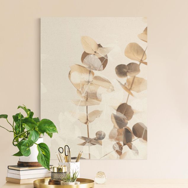 Canvastavlor blommor  Golden Eucalyptus With White II