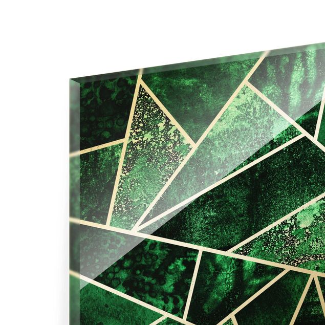Tavlor Elisabeth Fredriksson Golden Geometry - Dark Emerald