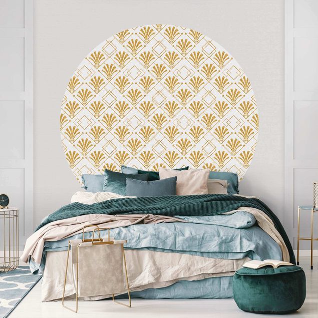 Kök dekoration Golden Glitter Look With Art Deco Pattern