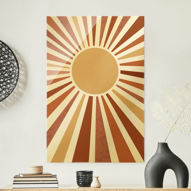 Tavlor abstrakt Golden Sun Rays
