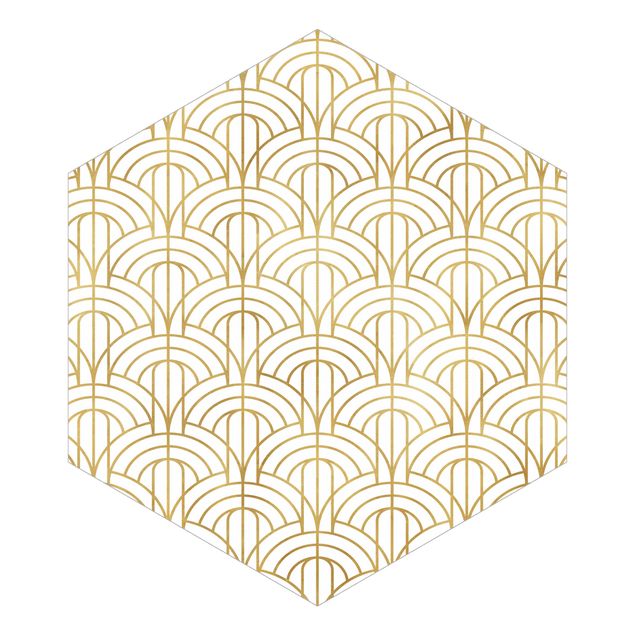 Tapeter Golden Art Deco Pattern XXL